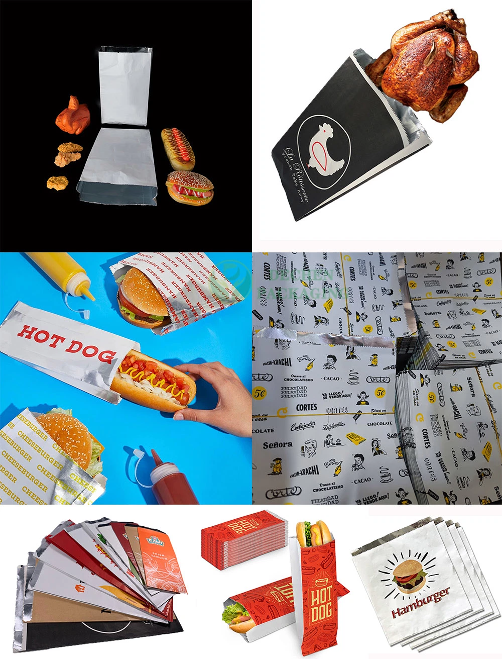 Kebab Burger King Brown Food Paper Folding Device Bag